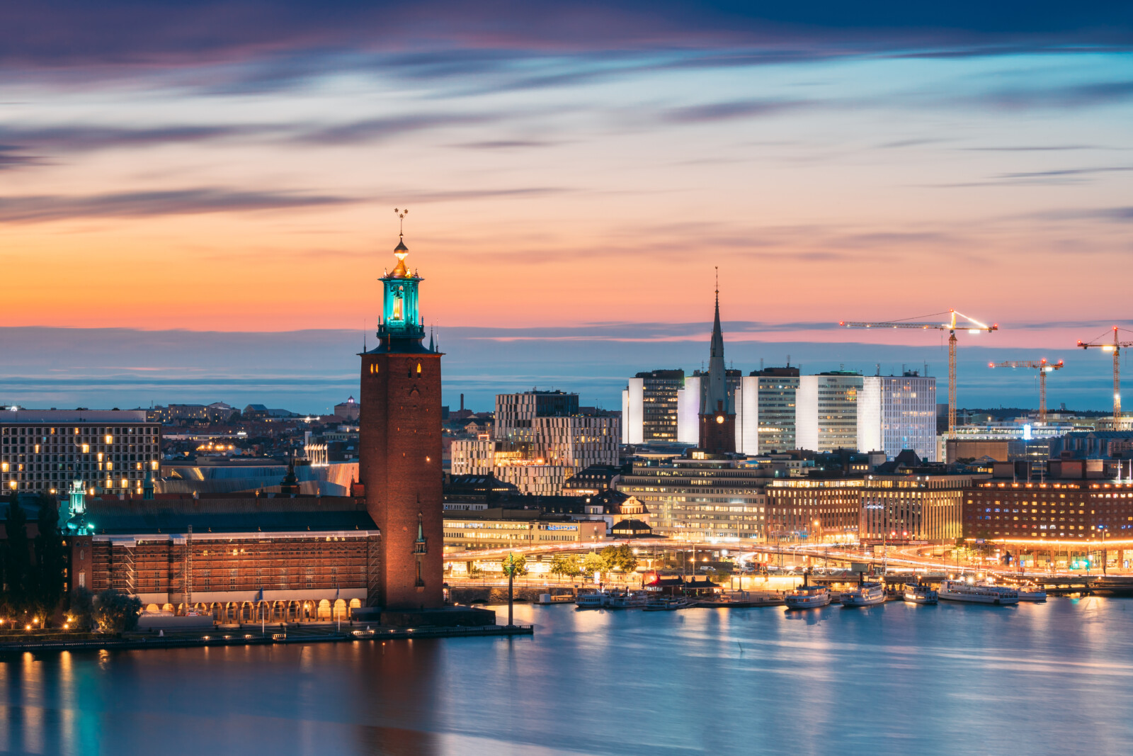 Stockholm,,Sweden.,Scenic,Skyline,View,Of,Famous,Tower,Of,Stockholm